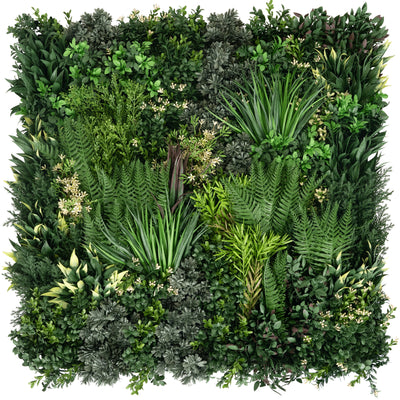 Gradina verticala din plante artificiale 80x80 cm (UV+FR)cu rezistenta la foc pentru interior si exterior