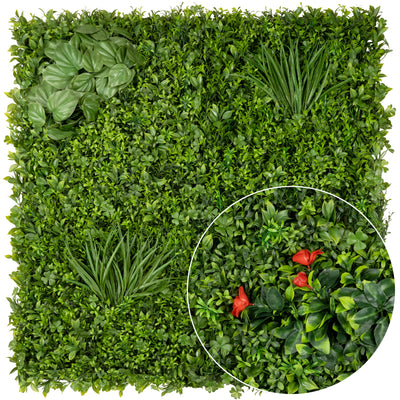 Gradina verticla din plante artificiale 1mp (100x100cm) model V44 la 1mp pentru interior si exterior