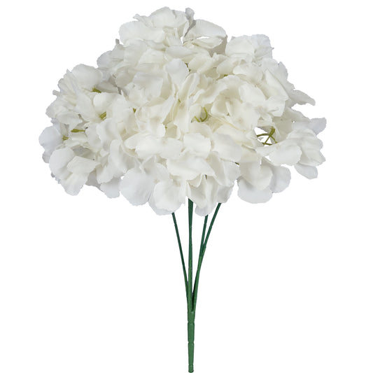 Hortensie artificiala alba D30xH47cm. cu 5 flori