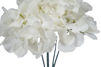 Hortensie artificiala alba D30xH47cm. cu 5 flori