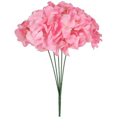 Hortensie artificiala cu 5 flori roz D30xH47cm