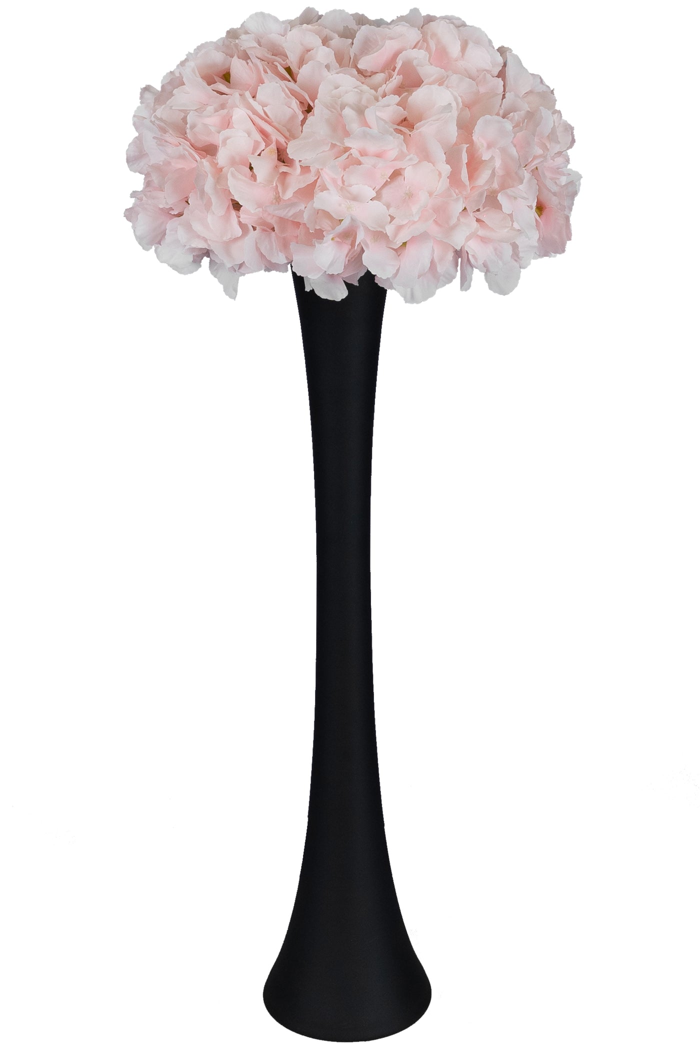 Hortensie artificiala cu 5 flori roz deschis D30xH47cm