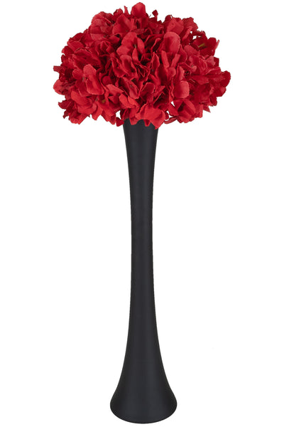Hortensie artificiala rosie D30xH47cm. cu 5 flori