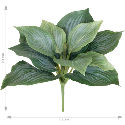 Hosta artificiala verde cu rosu H29 cm