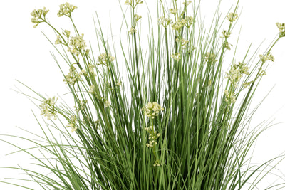 Iarba artificiala Onion 100 cm cu 18 flori de praz albe
