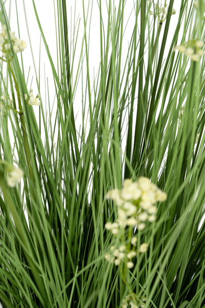 Iarba artificiala Onion 100 cm cu 18 flori de praz albe