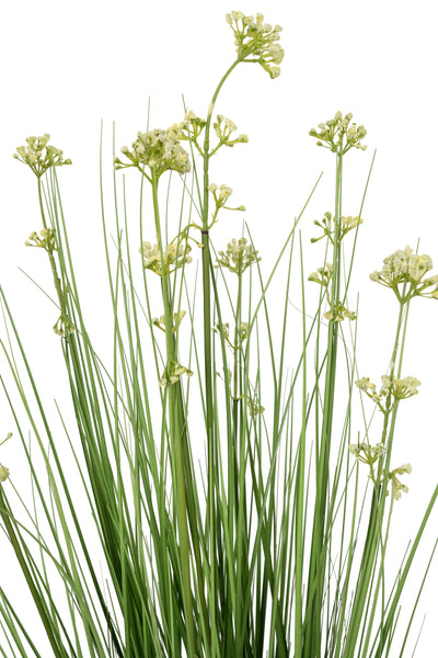 Iarba artificiala Onion 100 cm cu 8 flori de praz albe