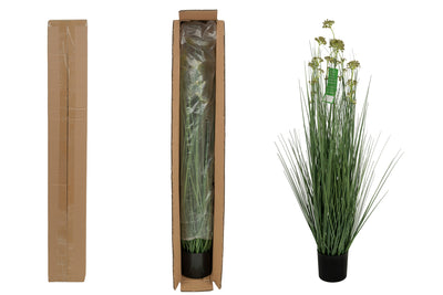 Iarba artificiala Onion 100 cm cu 8 flori de praz verzi