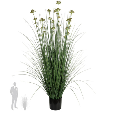 Iarba artificiala Onion 100 cm cu 8 flori de praz verzi