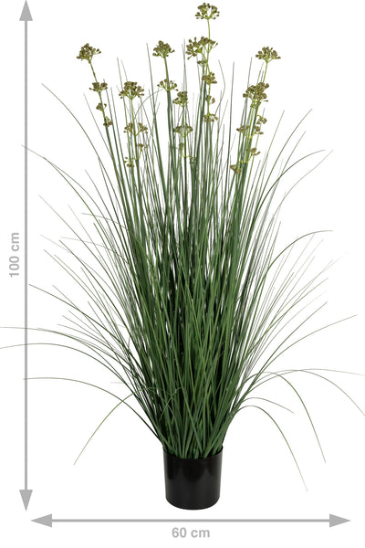 Iarba artificiala Onion 100 cm cu 8 flori de praz verzi