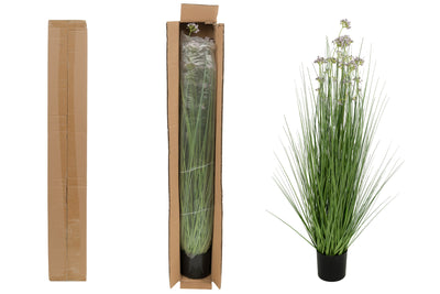 Iarba artificiala Onion 100 cm cu 8 flori de praz violet