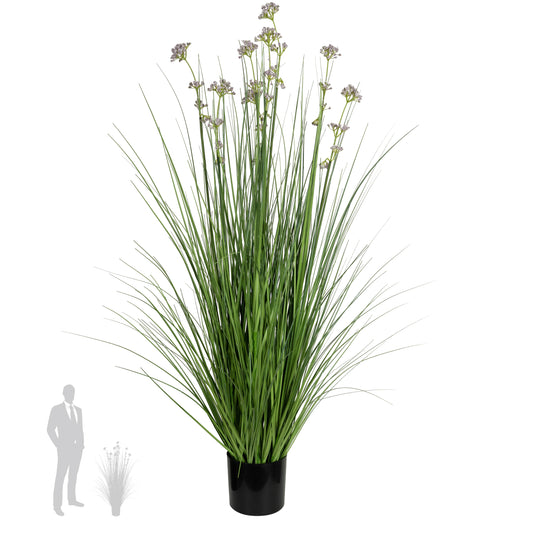 Iarba artificiala Onion 100 cm cu 8 flori de praz violet