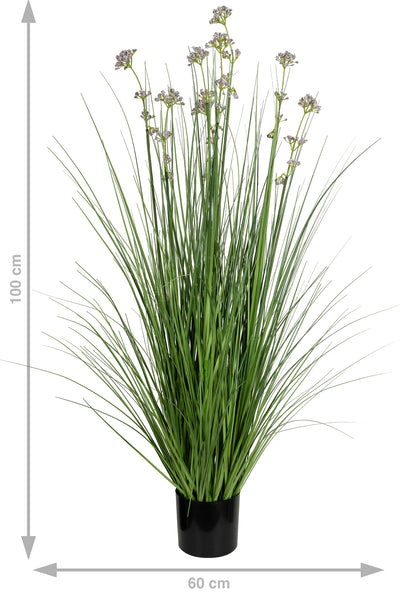 Iarba artificiala Onion 100 cm cu 8 flori de praz violet