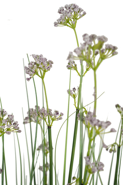 Iarba artificiala Onion 100 cm cu 8 flori de praz violet
