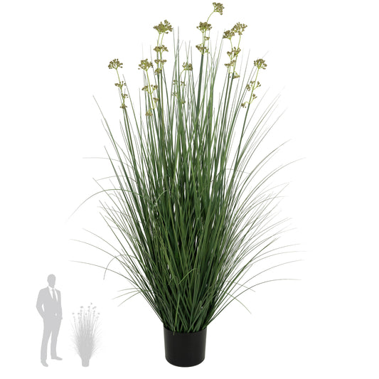 Iarba artificiala Onion 120 cm cu 10 flori de praz verzi