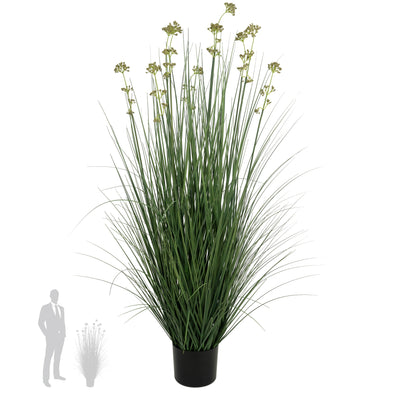 Iarba artificiala Onion 120 cm cu 10 flori de praz verzi