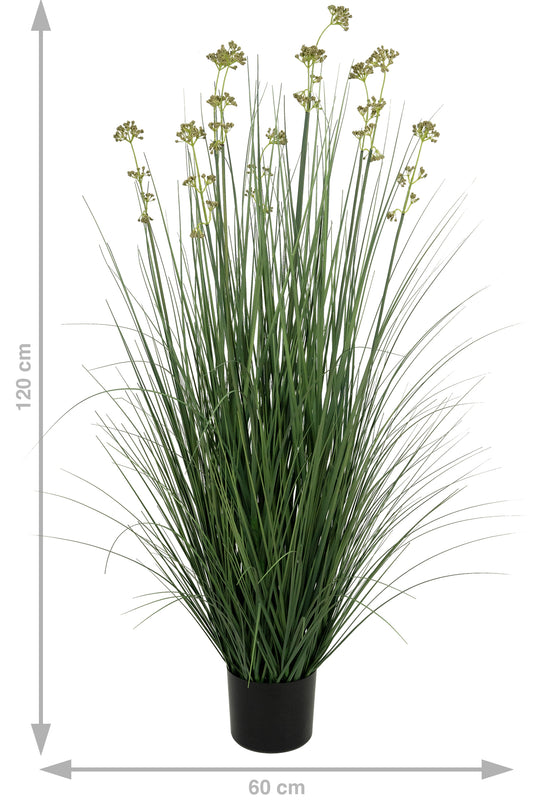 Iarba artificiala Onion 120 cm cu 10 flori de praz verzi