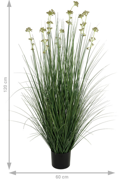 Iarba artificiala Onion 120 cm cu 10 flori de praz verzi