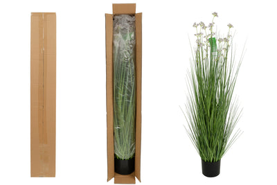Iarba artificiala Onion 120 cm cu 10 flori de praz violet