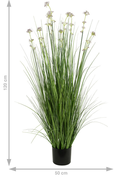 Iarba artificiala Onion 120 cm cu 10 flori de praz violet