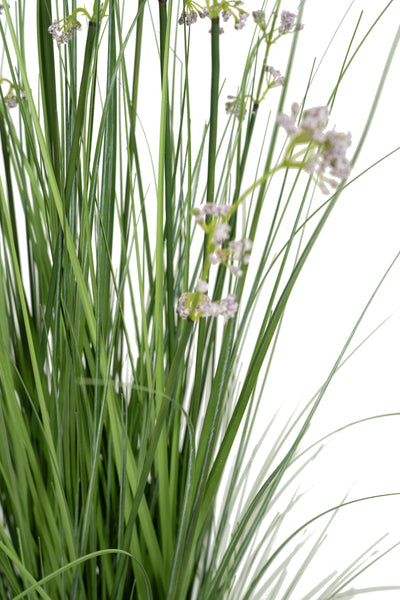 Iarba artificiala Onion 120 cm cu 10 flori de praz violet