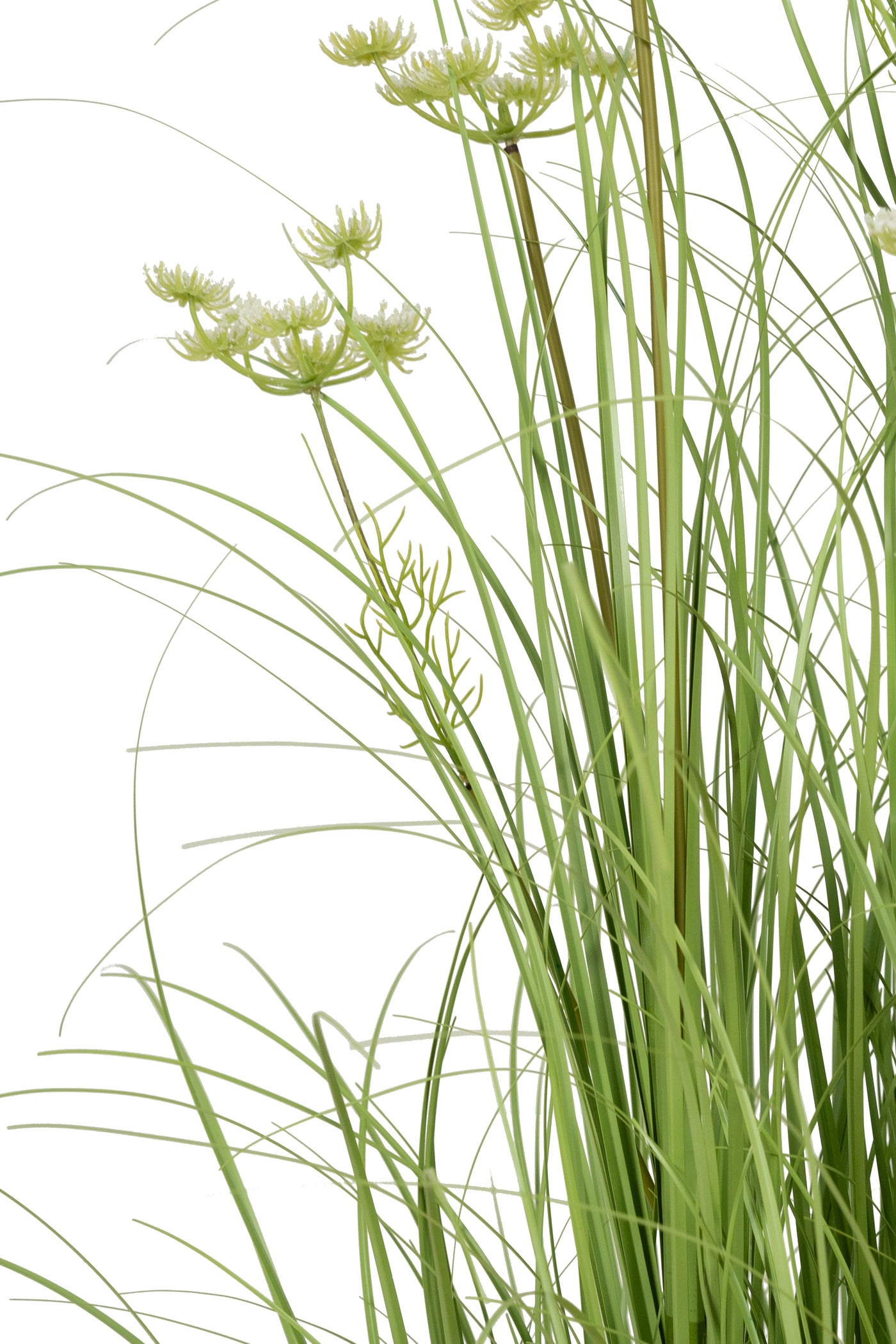 Iarba artificiala Onion 120 cm cu 11 flori de morcov albe