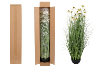 Iarba artificiala Onion 120 cm cu 17 flori de crizantema