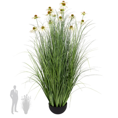 Iarba artificiala Onion 120 cm cu 17 flori de crizantema