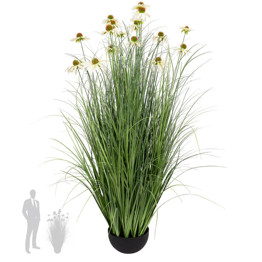 Iarba artificiala Onion 120 cm cu 17 flori de crizantema