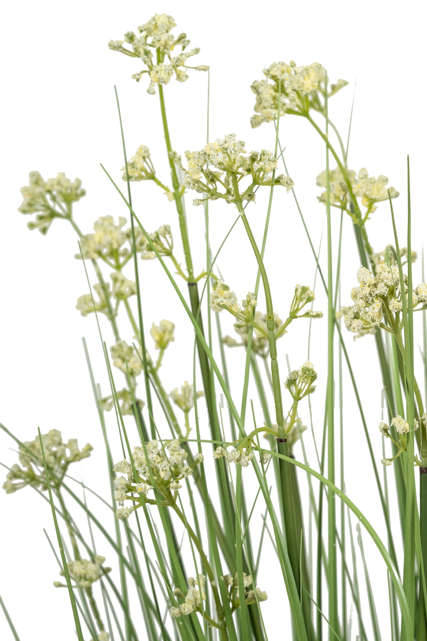 Iarba artificiala Onion 120 cm cu 22 flori de praz albe