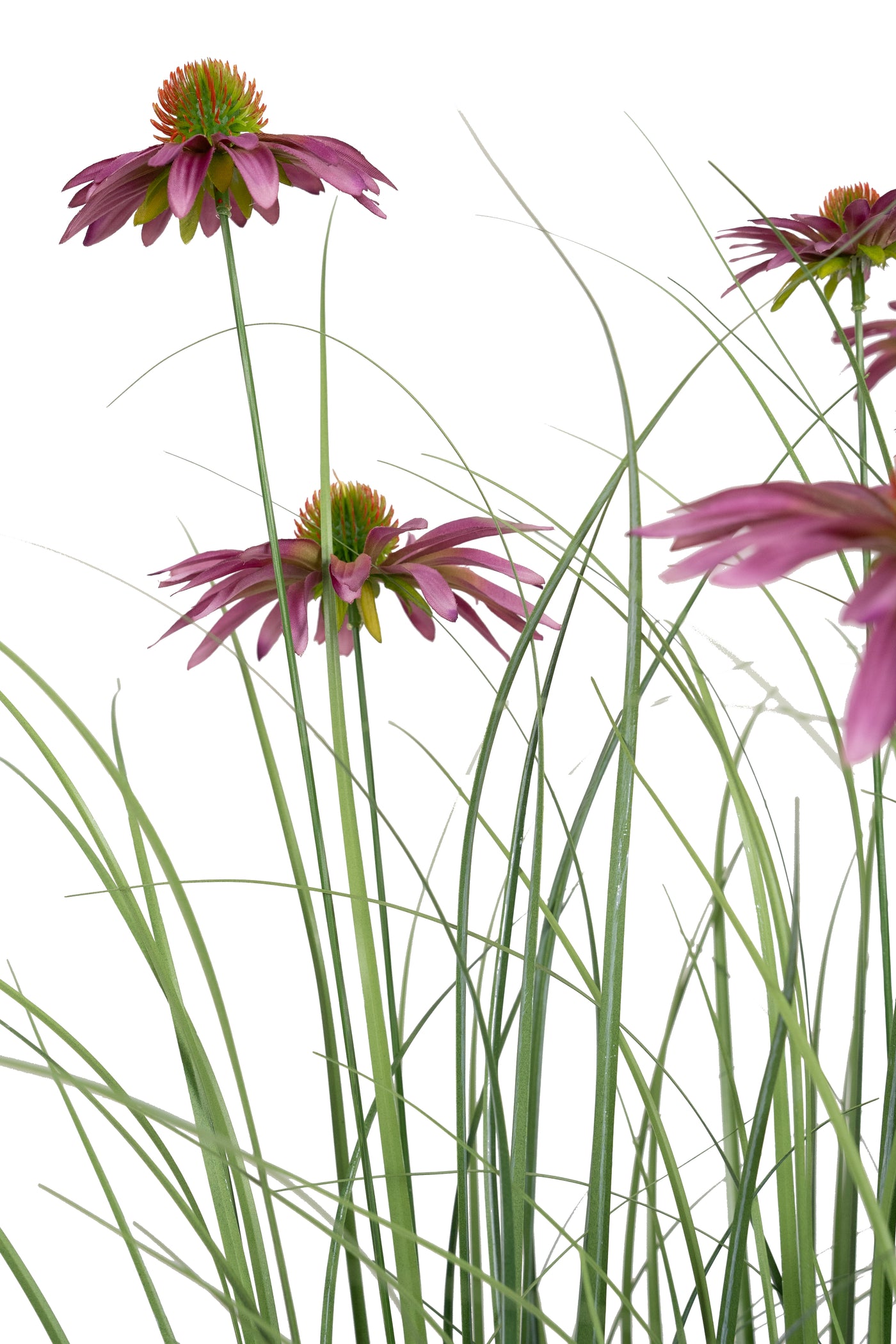 Iarba artificiala Onion 120 cm cu 5 flori de crizantema mov