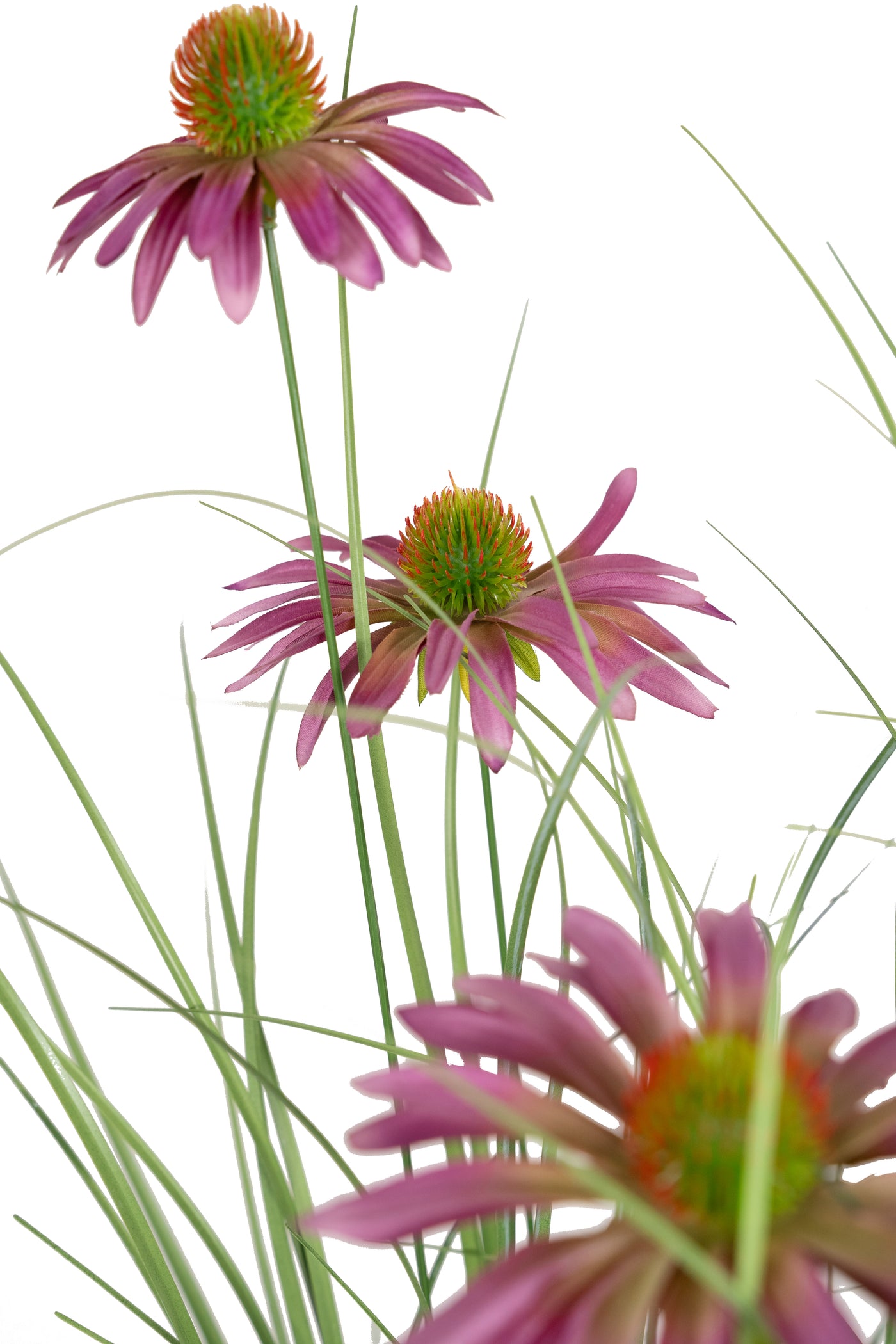 Iarba artificiala Onion 120 cm cu 5 flori de crizantema mov