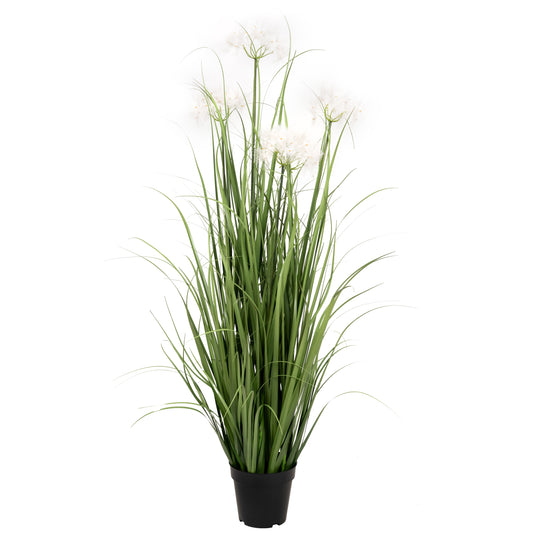 Iarba artificiala Onion 120 cm cu 5 flori de papadie albe