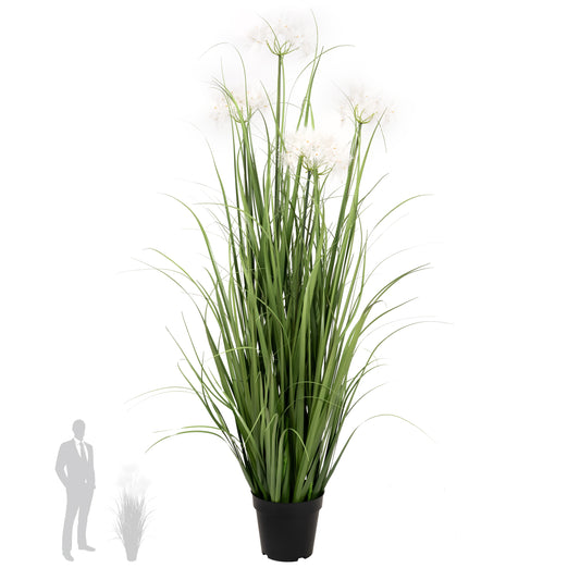 Iarba artificiala Onion 120 cm cu 5 flori de papadie albe