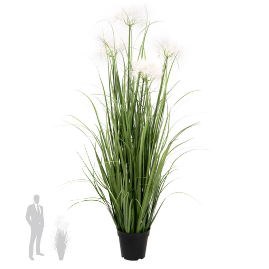 Iarba artificiala Onion 120 cm cu 5 flori de papadie albe