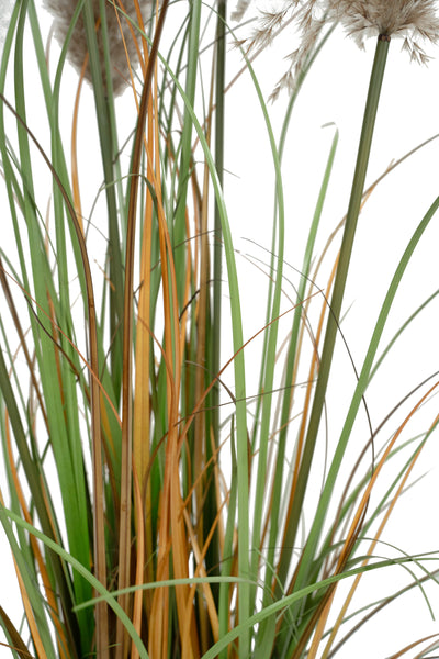 Iarba artificiala Onion 120 cm cu 5 flori naturale de pampas bej deschis
