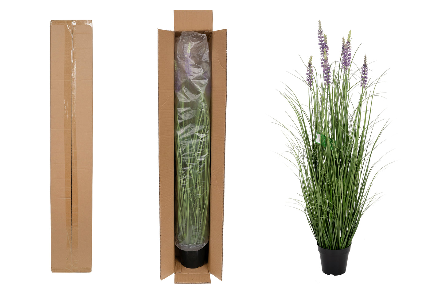 Iarba artificiala Onion 120 cm cu 7 flori de lavanda mov
