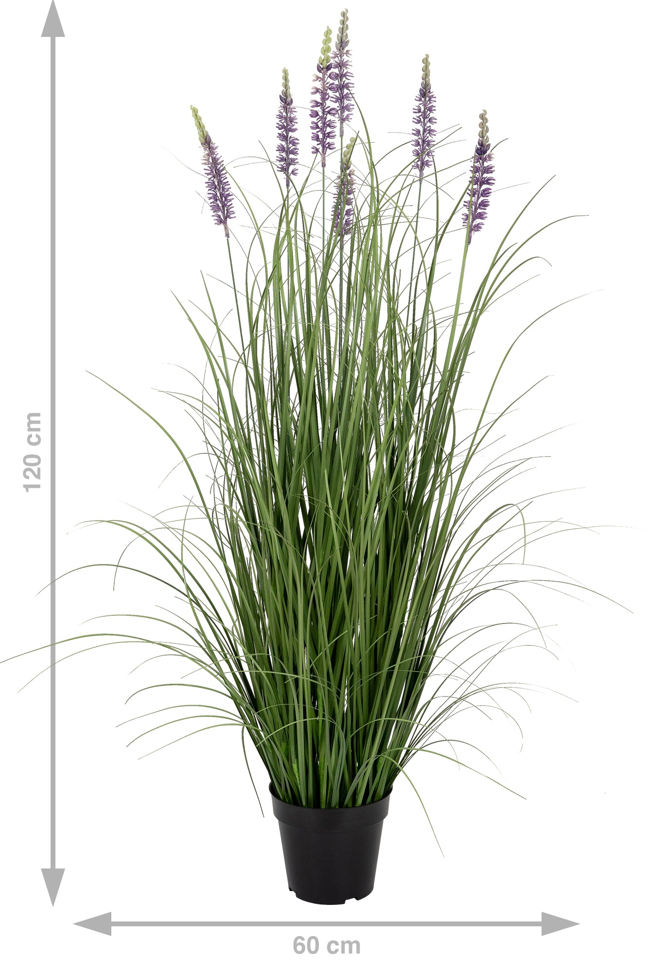 Iarba artificiala Onion 120 cm cu 7 flori de lavanda mov