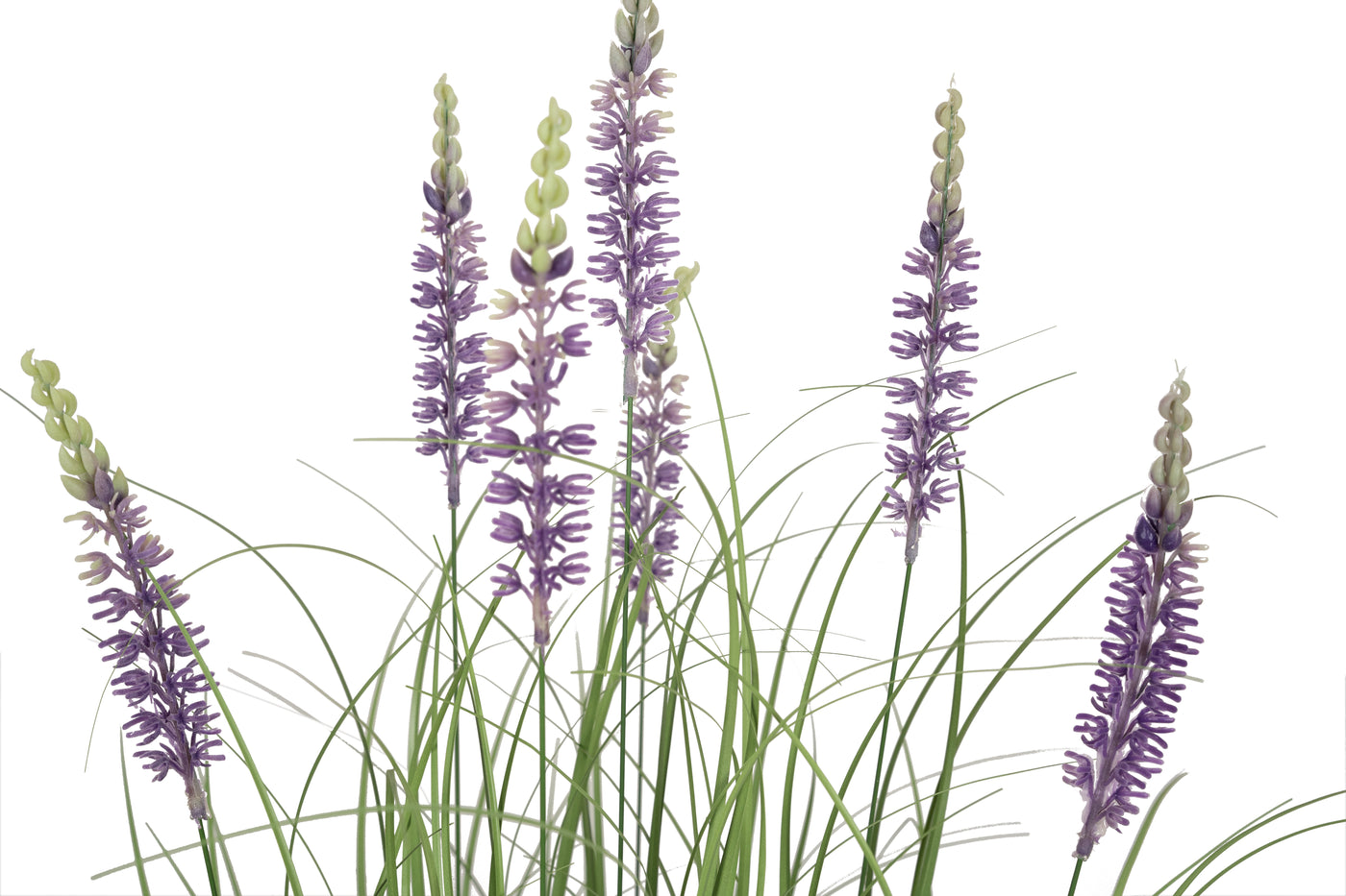Iarba artificiala Onion 120 cm cu 7 flori de lavanda mov