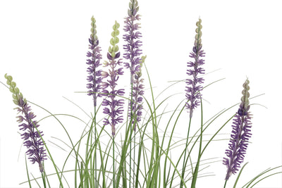 Iarba artificiala Onion 120 cm cu 7 flori de lavanda mov