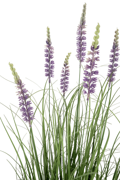Iarba artificiala Onion 120 cm cu 7 flori de lavanda mov