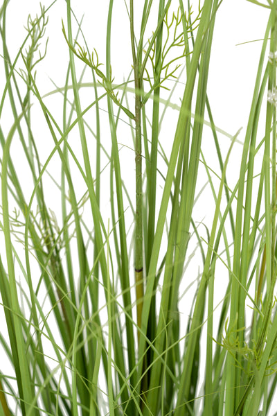 Iarba artificiala Onion 120 cm cu 9 flori de morcov albe