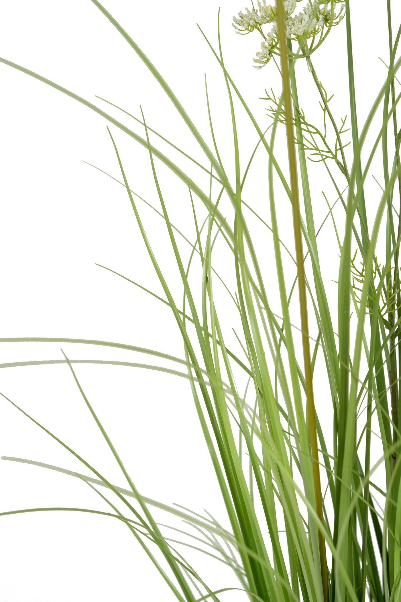 Iarba artificiala Onion 120 cm cu 9 flori de morcov albe