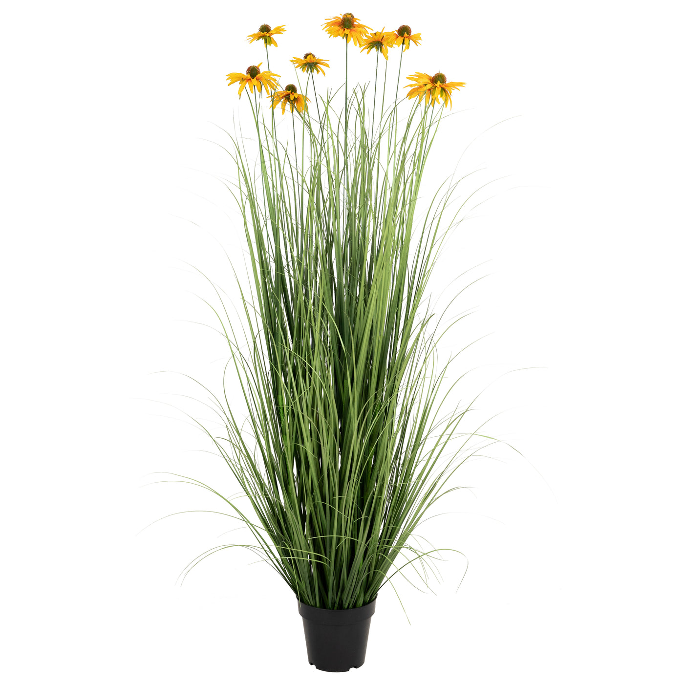 Iarba artificiala Onion 150 cm cu 10 flori galbene de crizantema