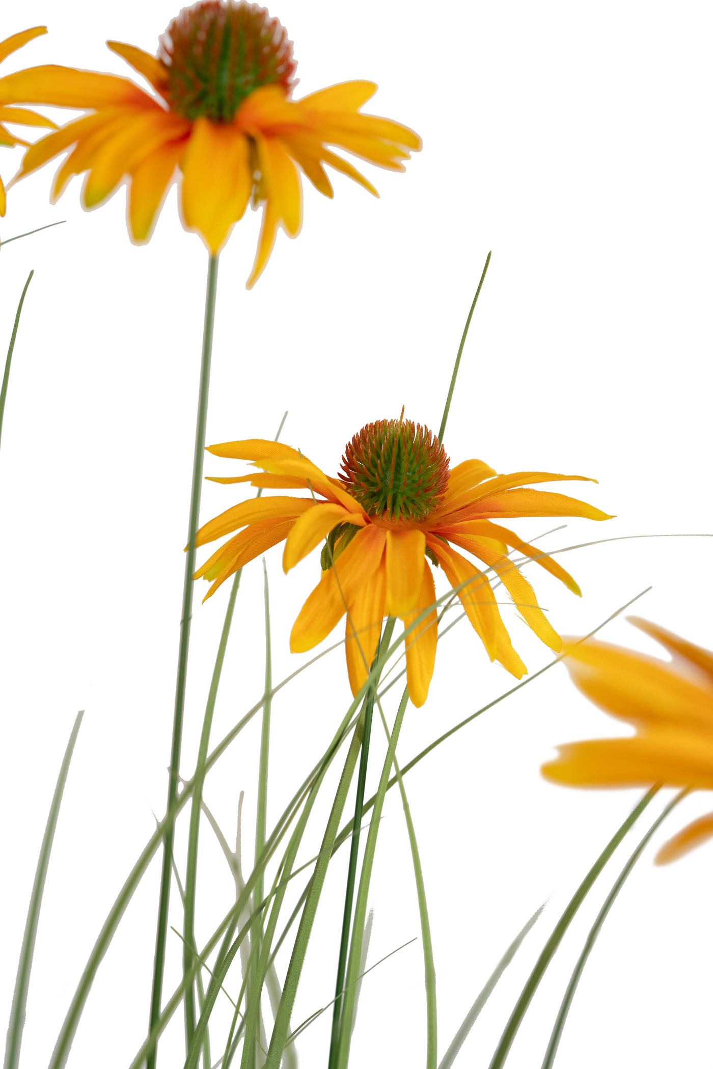 Iarba artificiala Onion 150 cm cu 10 flori galbene de crizantema