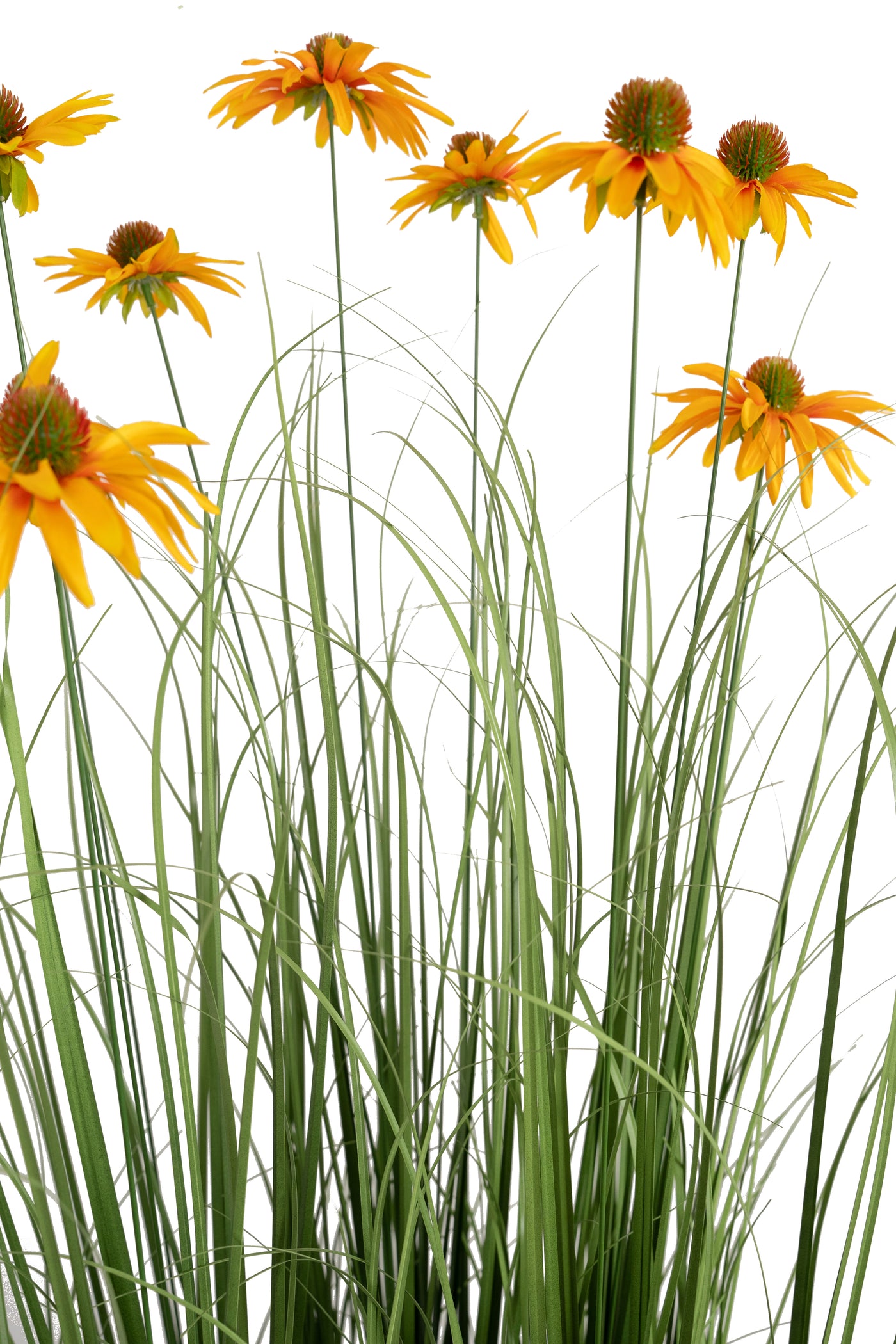 Iarba artificiala Onion 150 cm cu 10 flori galbene de crizantema