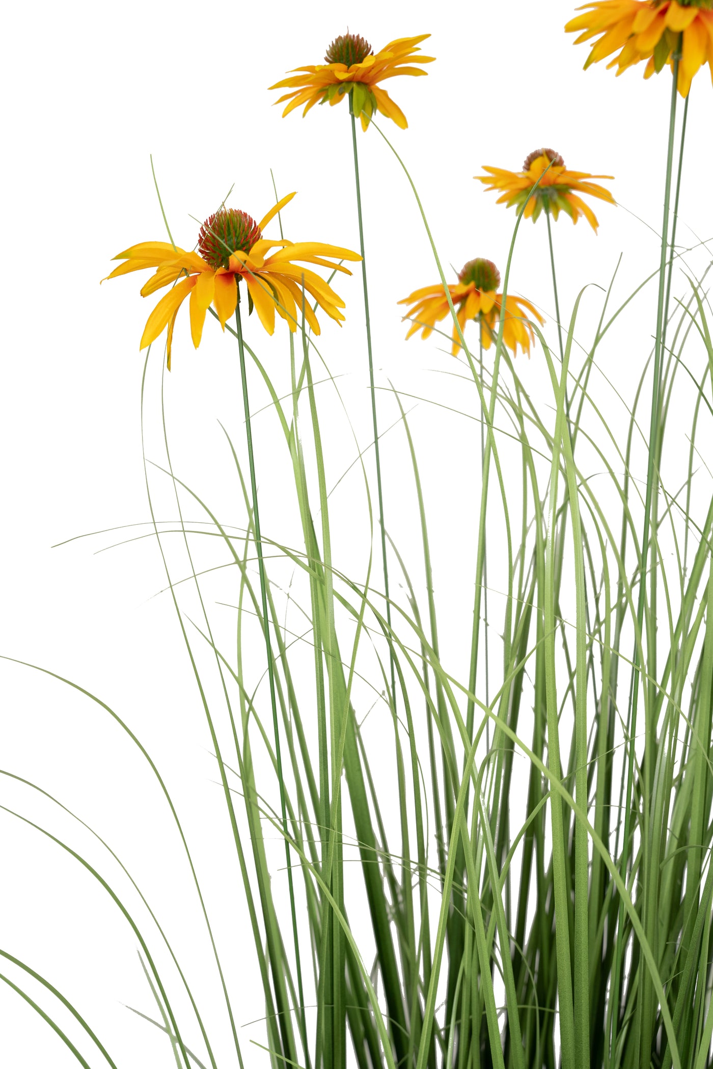 Iarba artificiala Onion 150 cm cu 10 flori galbene de crizantema