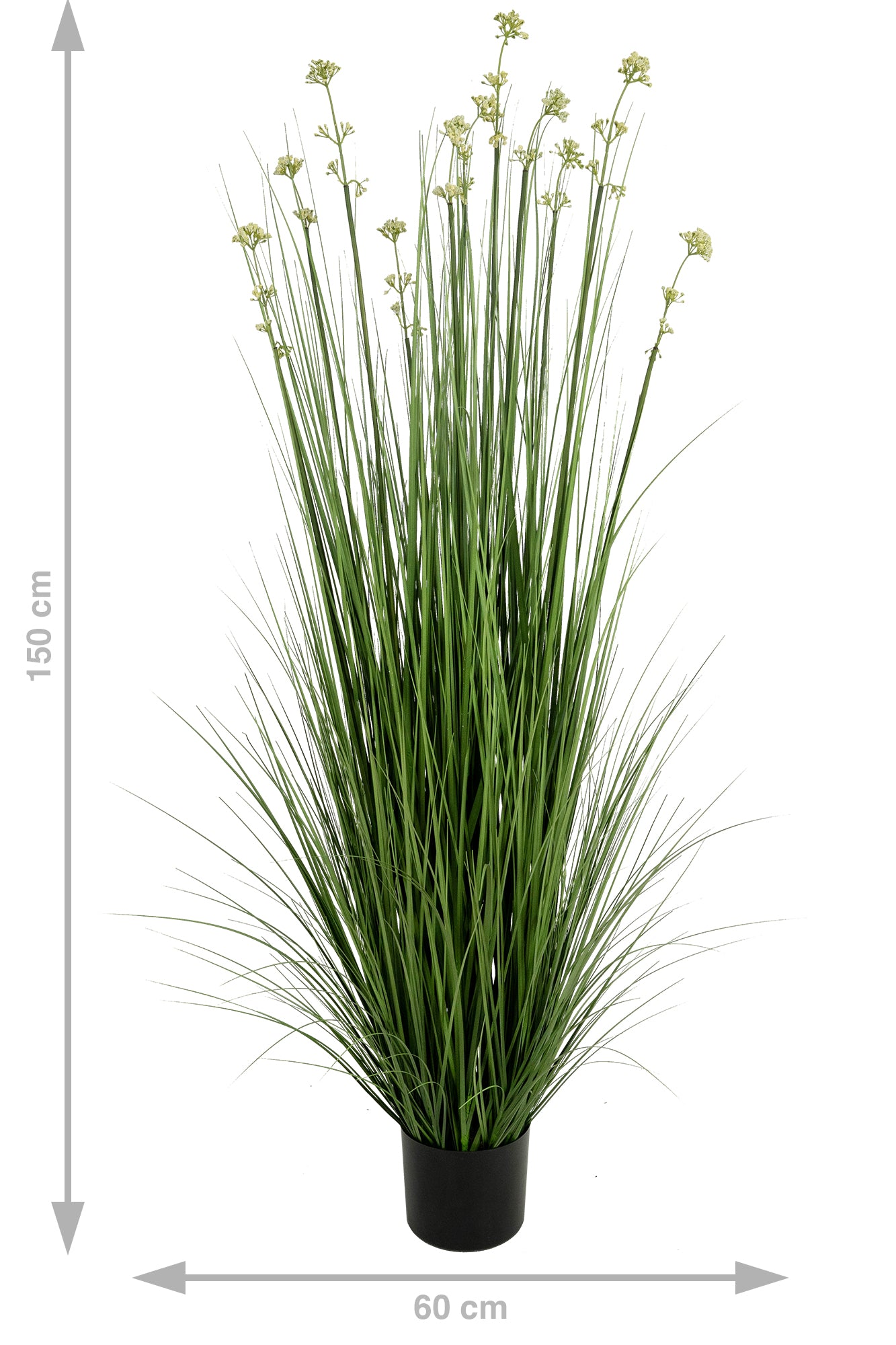 Iarba artificiala Onion 150 cm cu 11 flori de praz albe
