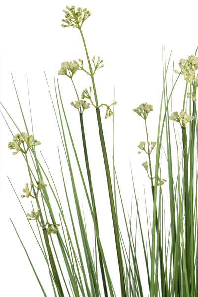 Iarba artificiala Onion 150 cm cu 11 flori de praz albe