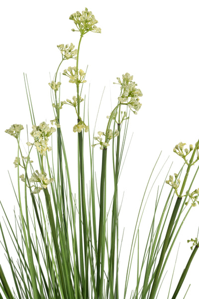Iarba artificiala Onion 150 cm cu 11 flori de praz albe